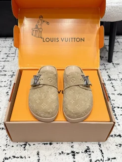 LV Slides Suede Leather Beige-Silver EU35-45 B70202609111847