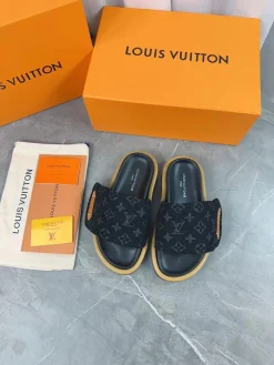 LV Slides Technical Fabric Black-Tan EU35-45 A60202609111228