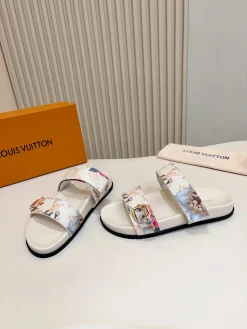 Alternative view of LV Slides White-Gold A60202609111098