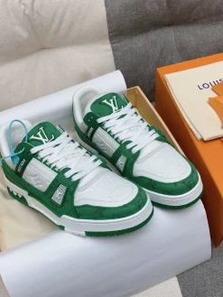 LV Sneakers Calf Leather Green-White EU35-46 B80202609111586