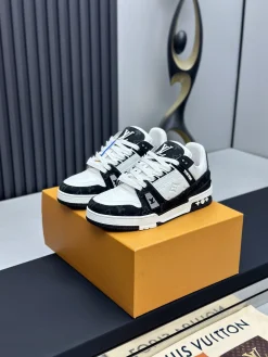 LV Sneakers Calf Leather TPU White-Black EU35-47 B80202609111667