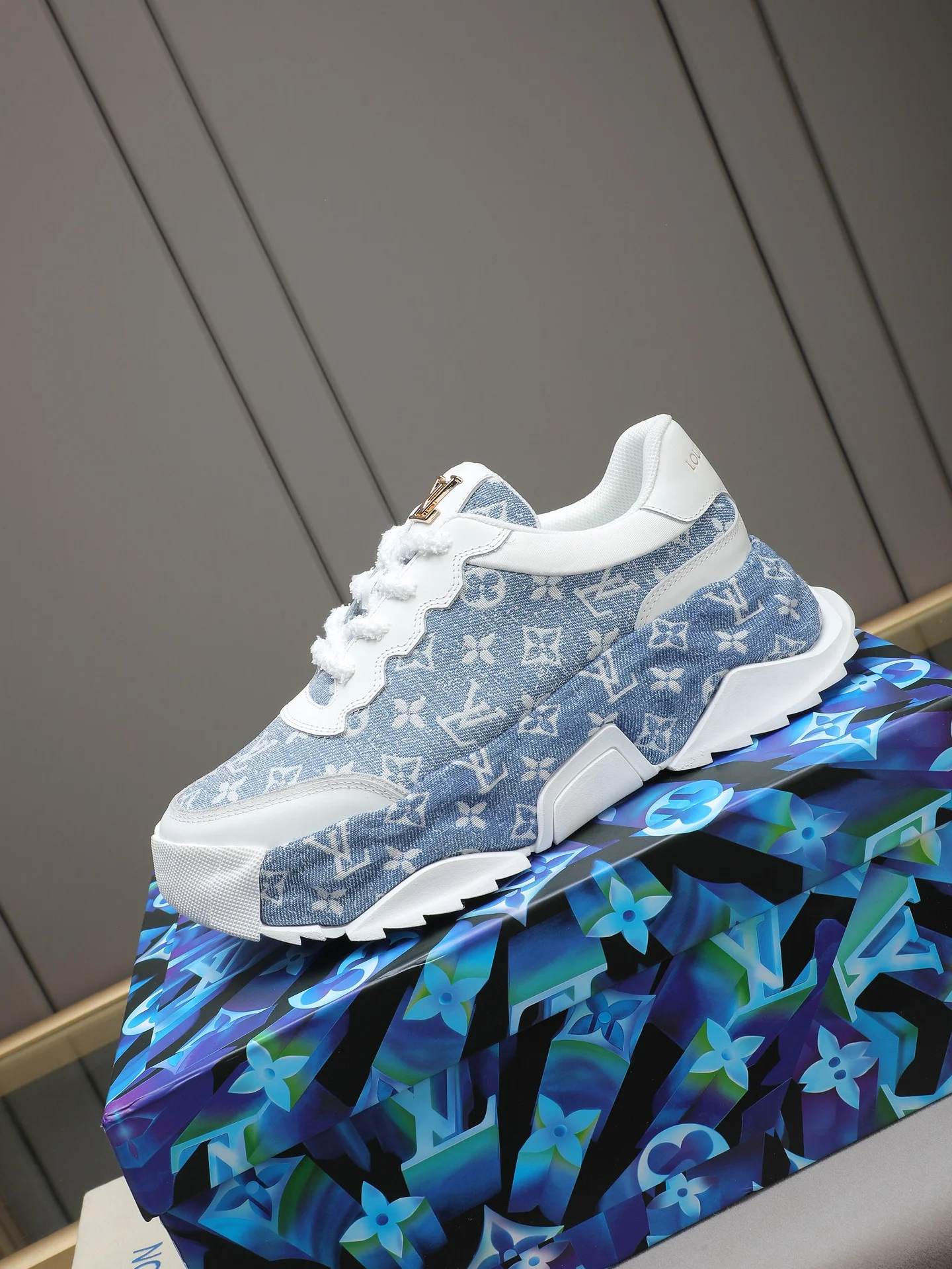 LV Sneakers Leather Blue-White EU39-44 B90202609110726 - Image 6