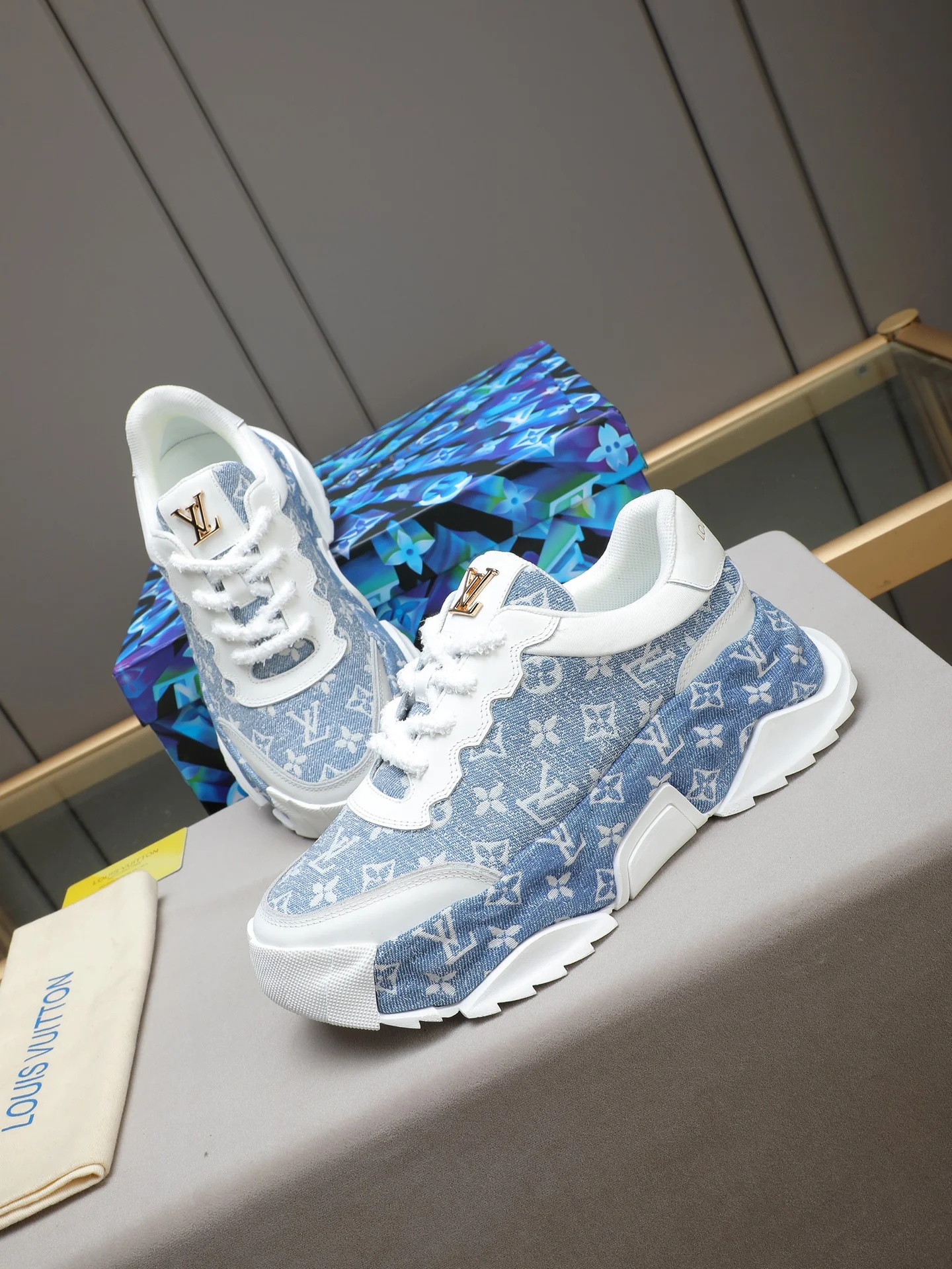 LV Sneakers Leather Blue-White EU39-44 B90202609110726 - Image 7
