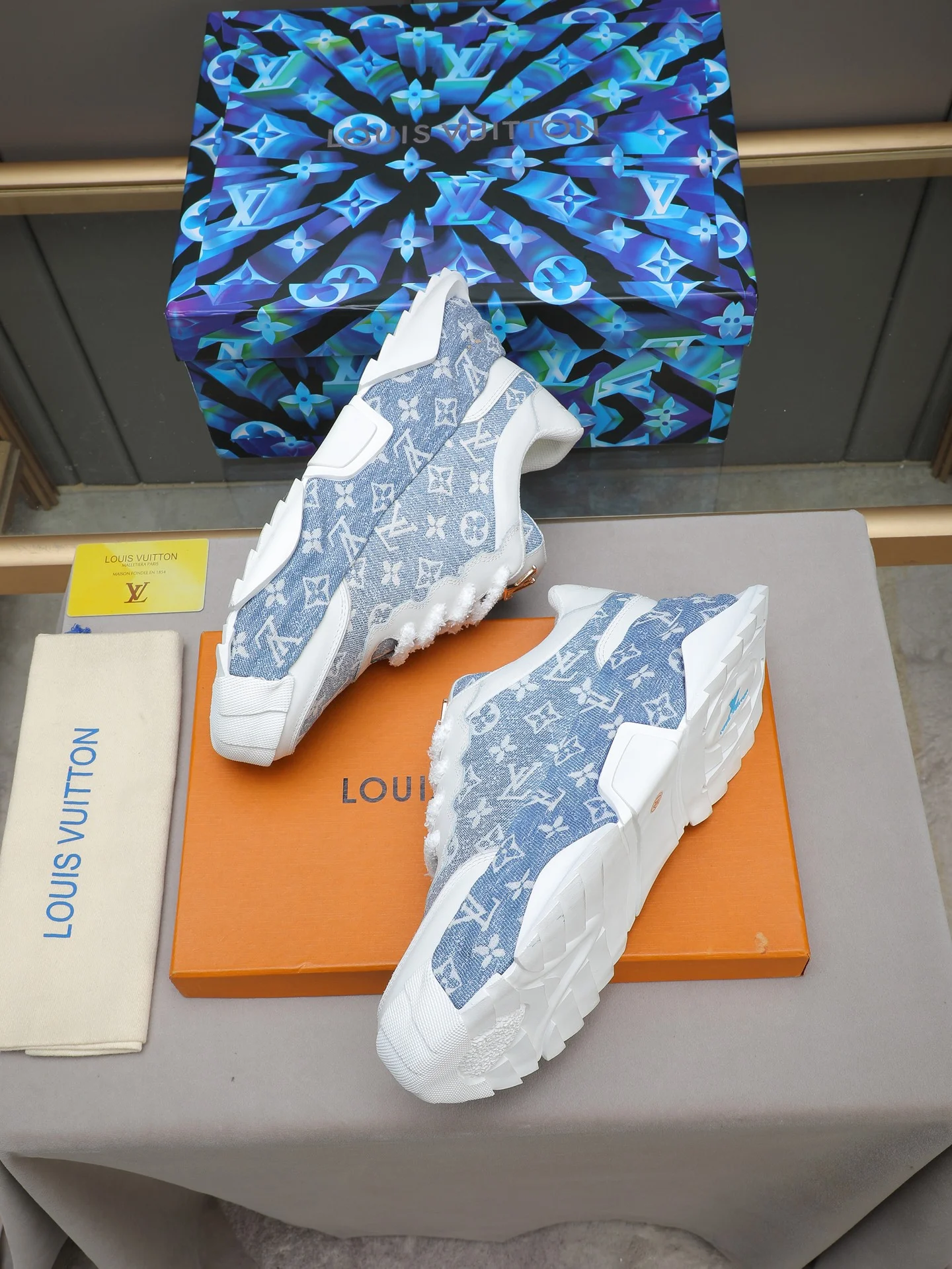 LV Sneakers Leather Blue-White EU39-44 B90202609110726 - Image 9