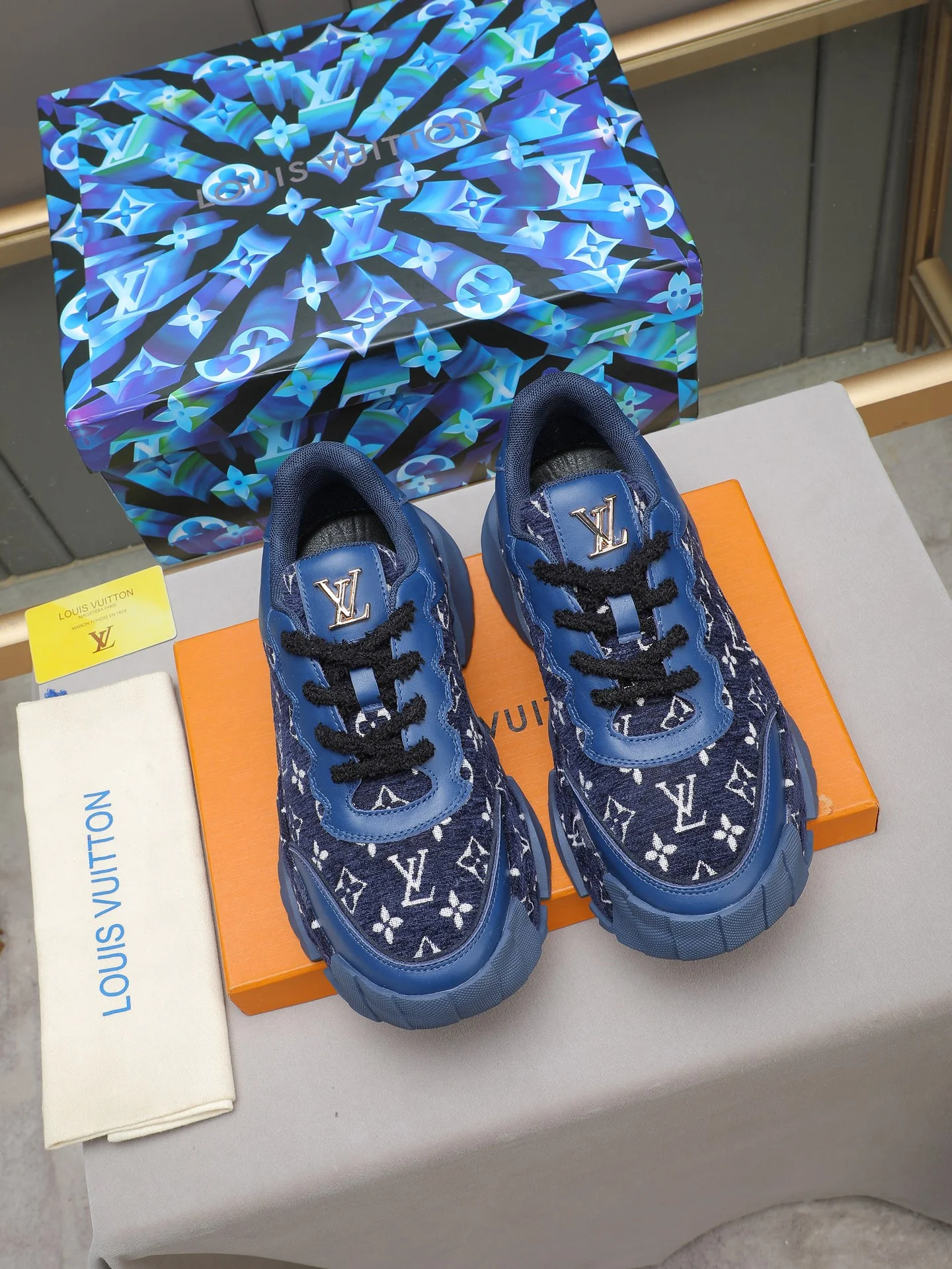 LV Sneakers Leather Blue-White EU39-44 B90202609110728 - Image 7