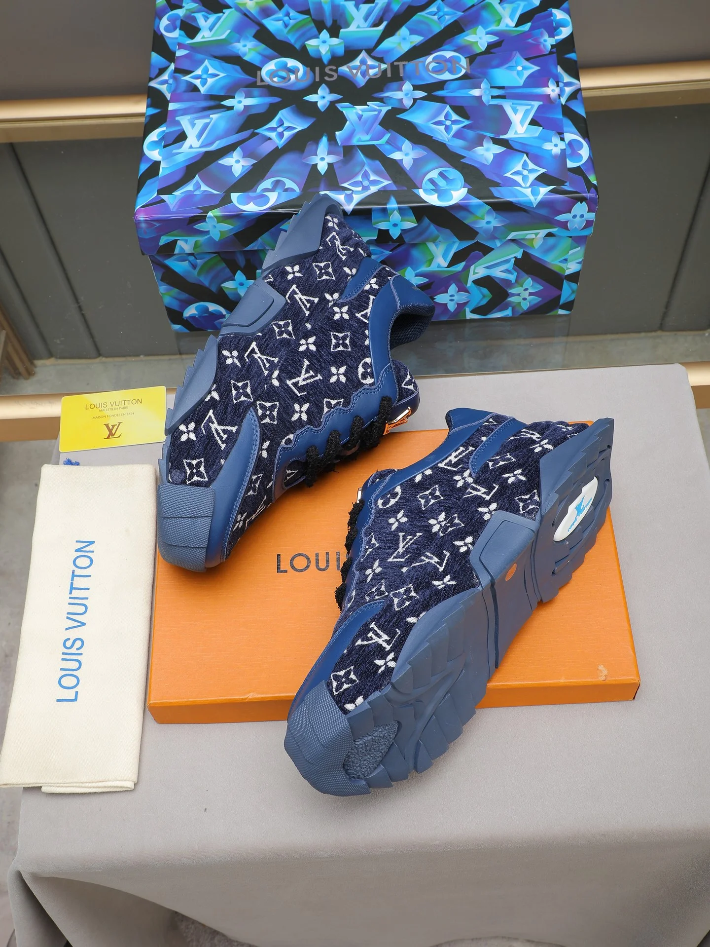 LV Sneakers Leather Blue-White EU39-44 B90202609110728 - Image 8