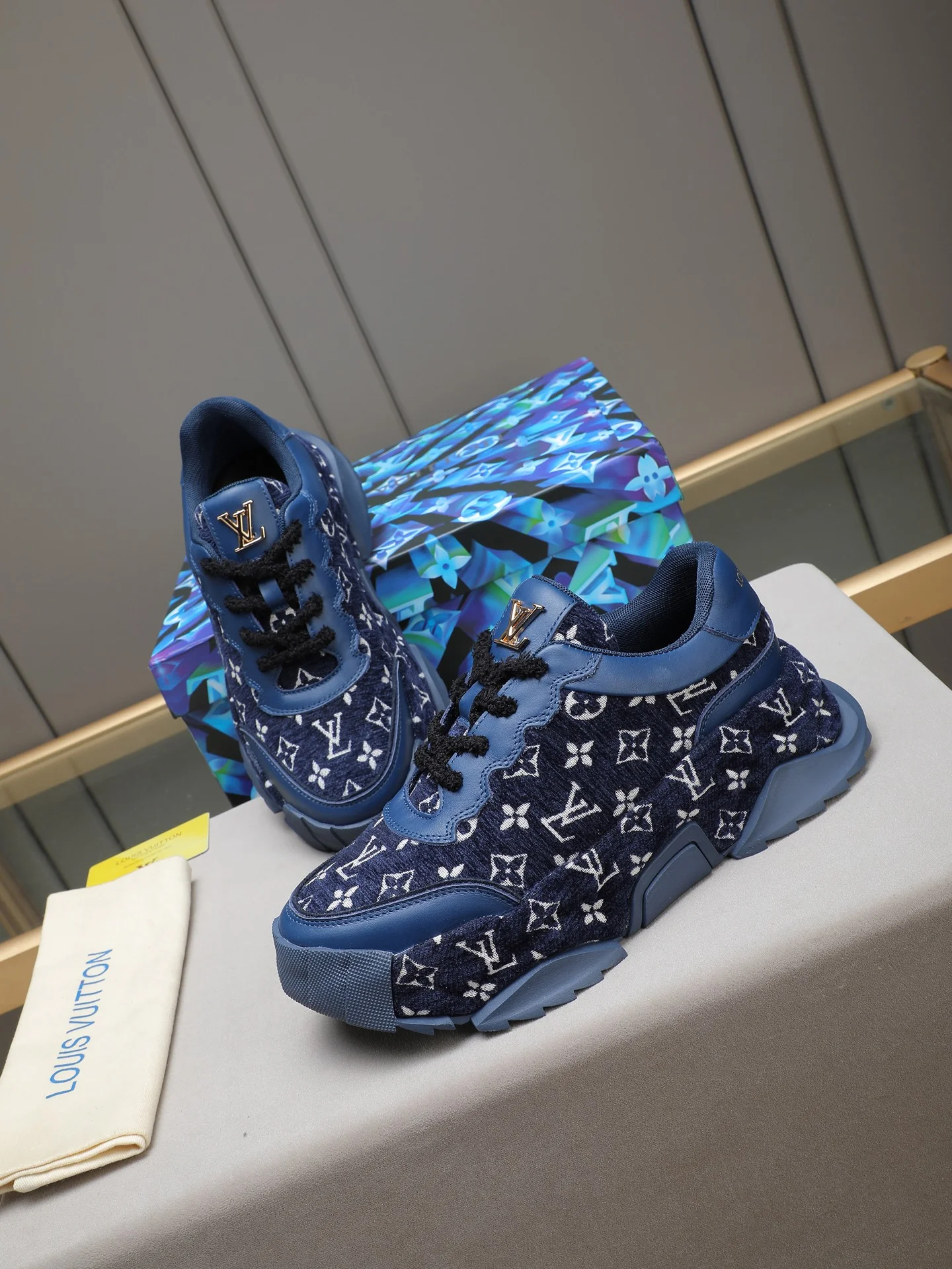 LV Sneakers Leather Blue-White EU39-44 B90202609110728 - Image 9