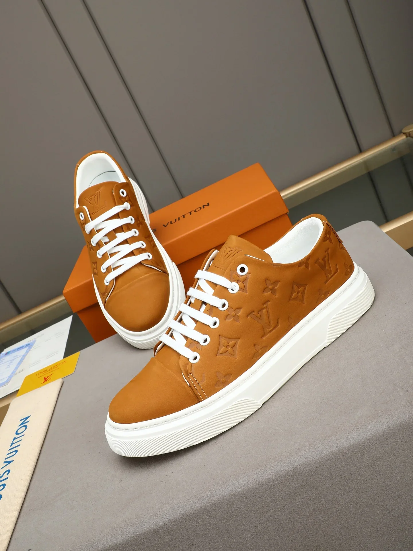 LV Sneakers Leather Brown-White EU38-44 B20202609112020 - Image 8