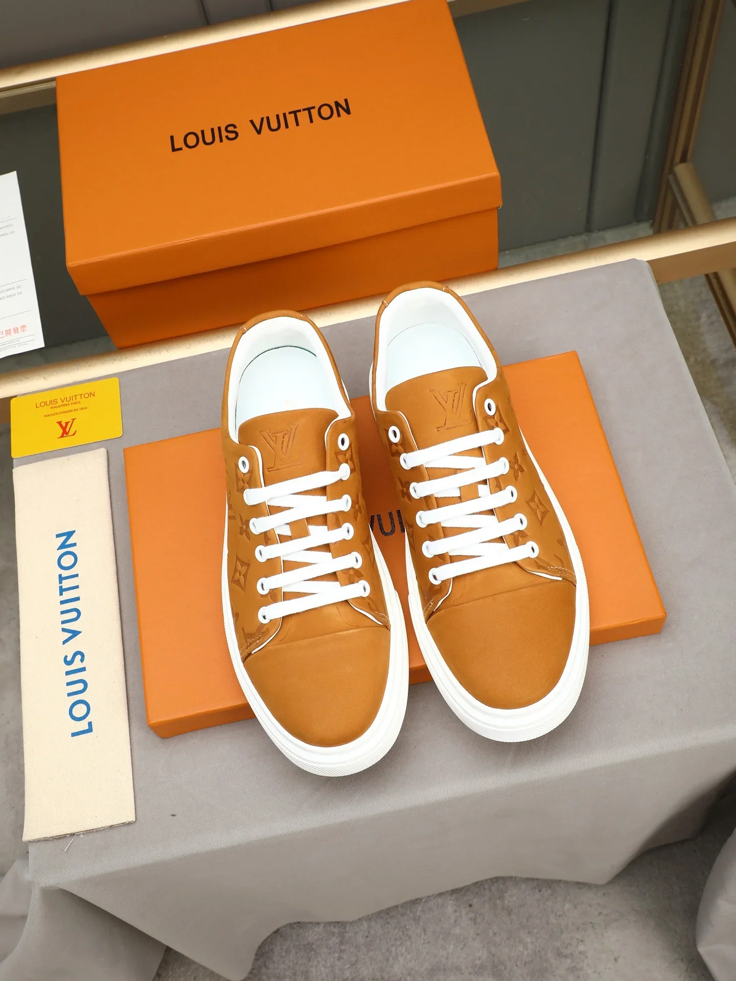 LV Sneakers Leather Brown-White EU38-44 B20202609112020 - Image 9