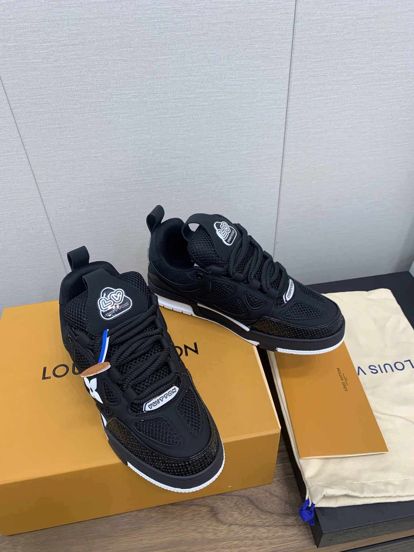 LV Sneakers Leather Mesh Black-White EU35-45 C00202609111643 - Image 5
