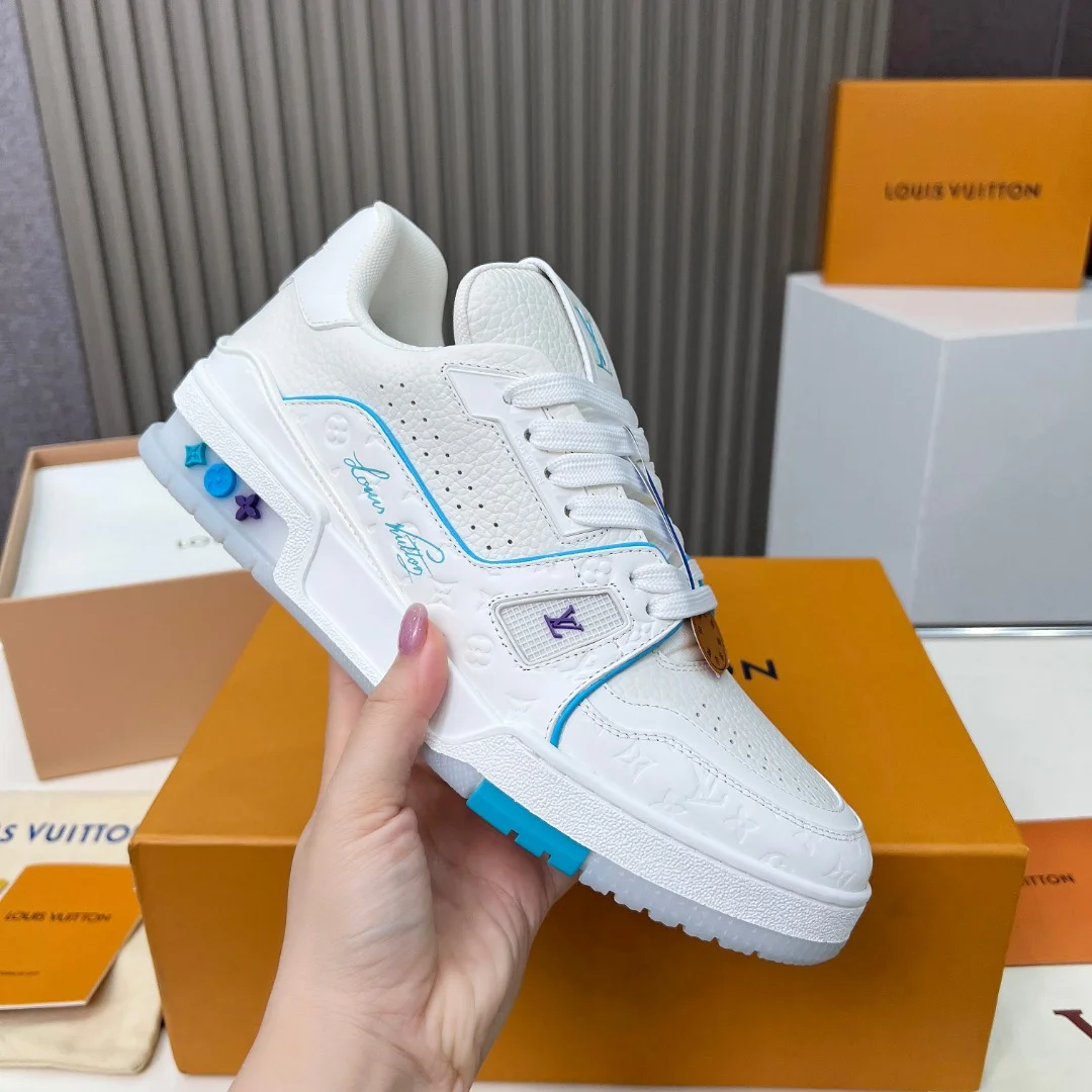 LV Sneakers Leather White-Blue EU35-45 C00202609111676