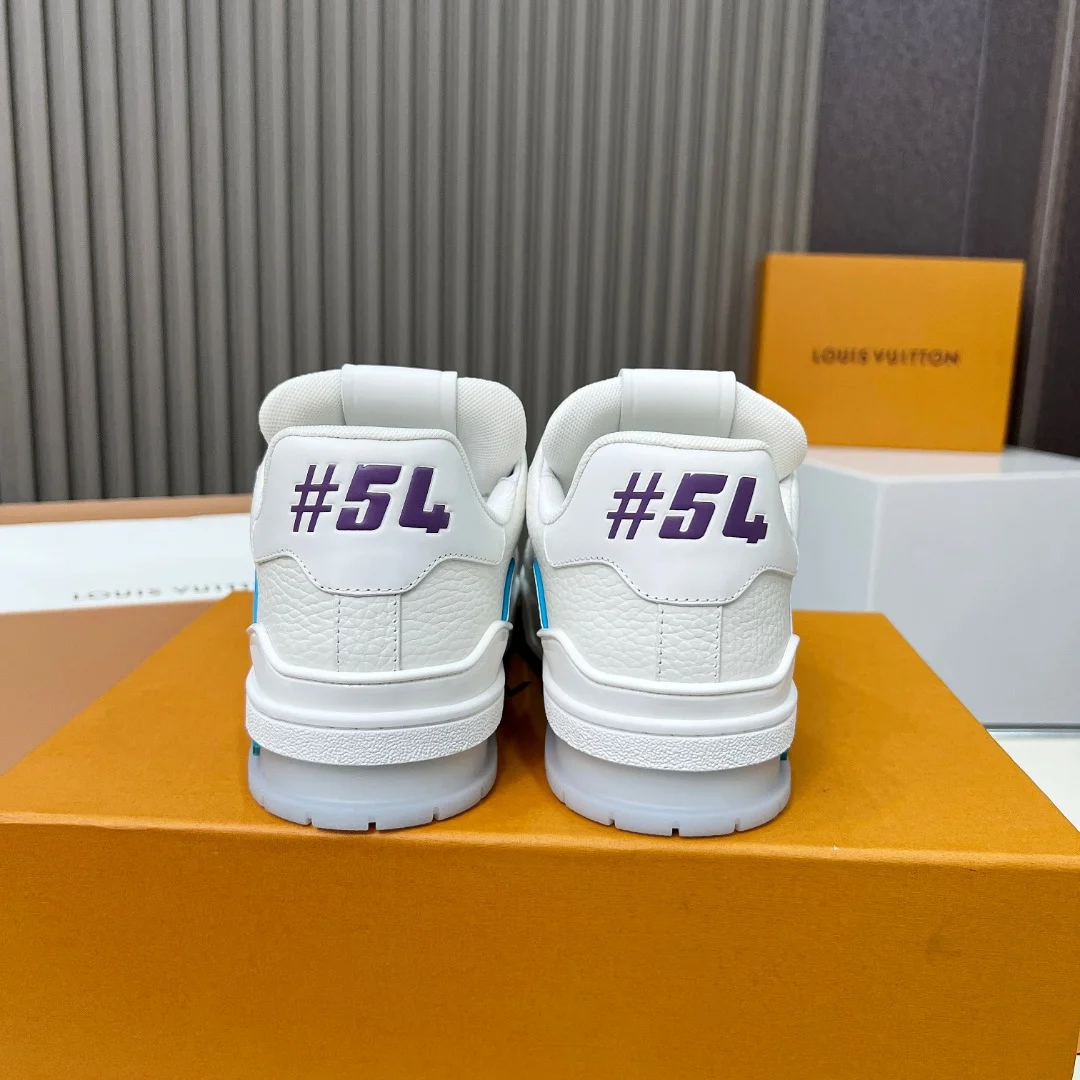 LV Sneakers Leather White-Blue EU35-45 C00202609111676 - Image 7