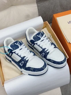 LV Sneakers Leather White-Blue EU35-46 B80202609111585