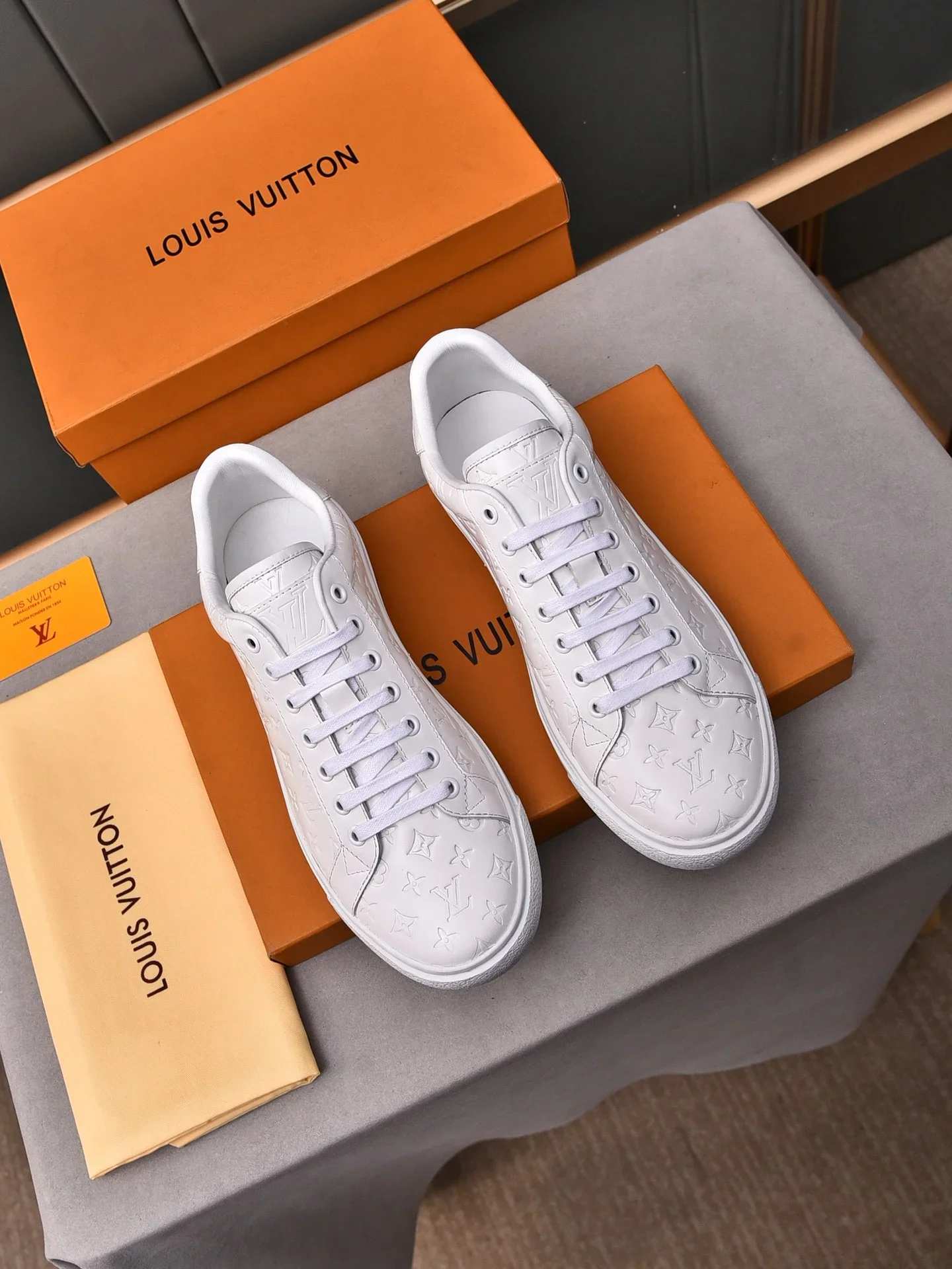 LV Sneakers Leather White EU38-44 B00202609112016 - Image 8
