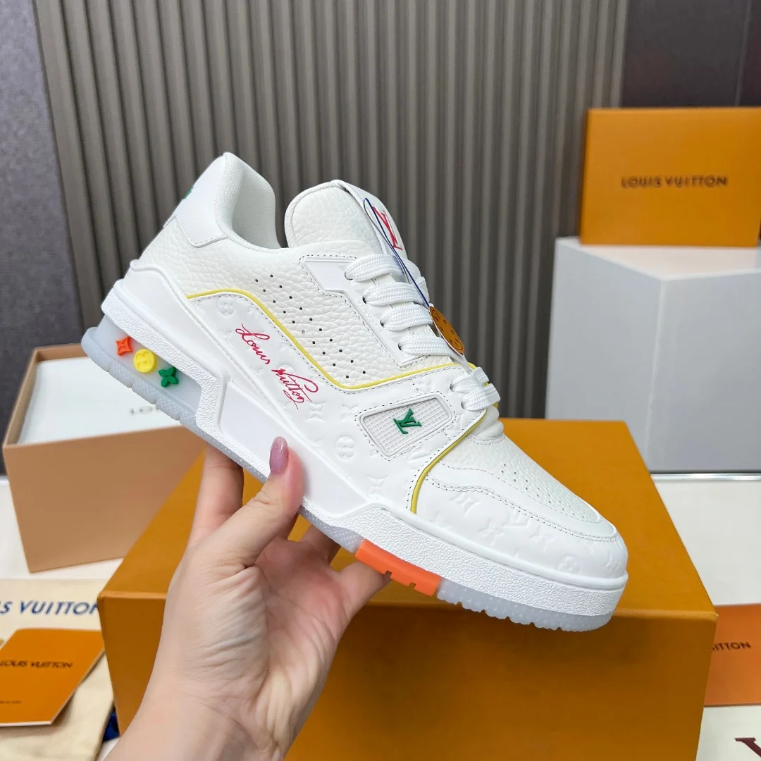 LV Sneakers Leather White-Orange EU35-45 C00202609111678