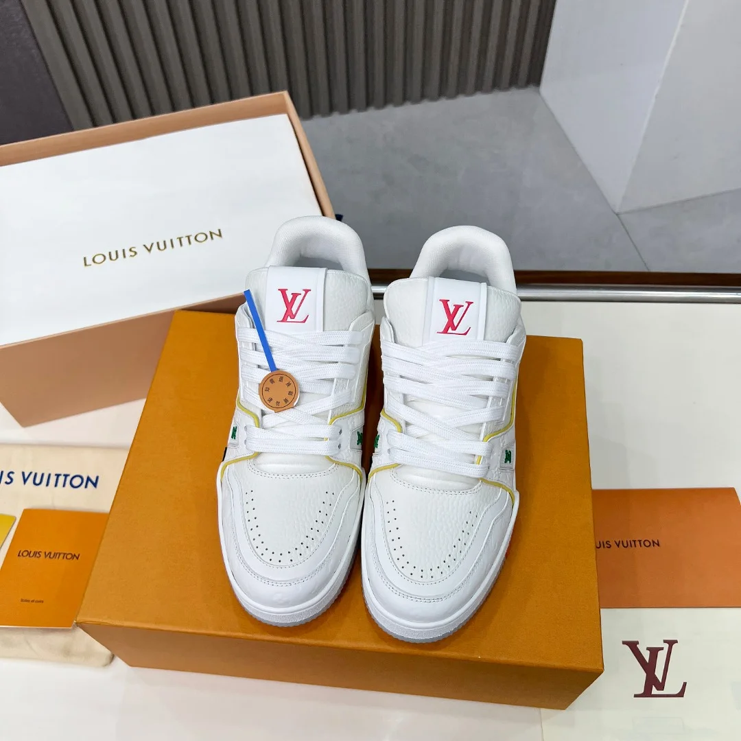 LV Sneakers Leather White-Orange EU35-45 C00202609111678 - Image 2