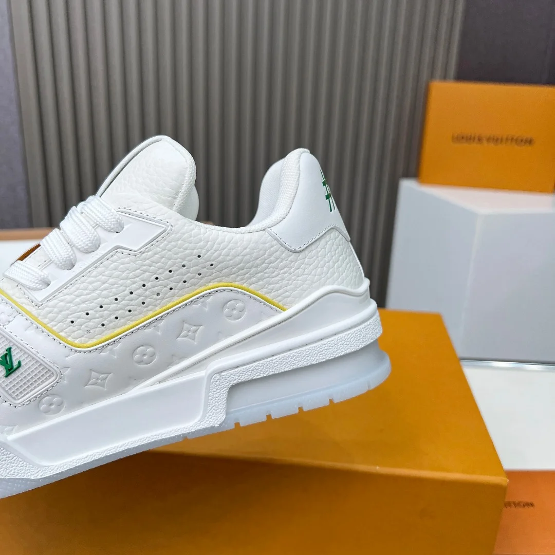 LV Sneakers Leather White-Orange EU35-45 C00202609111678 - Image 3