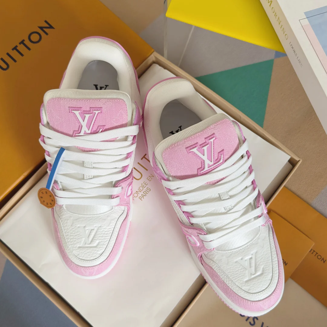 LV Sneakers Leather White-Pink EU35-46 B80202609111582