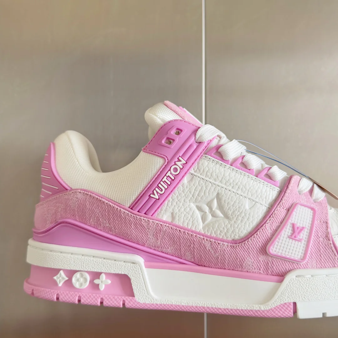 LV Sneakers Leather White-Pink EU35-46 B80202609111582 - Image 8