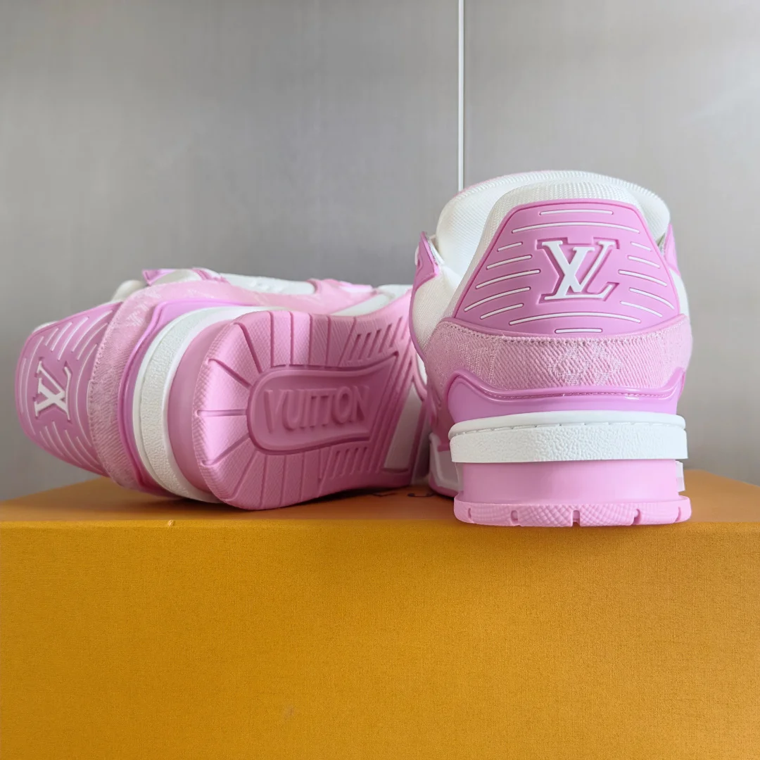 LV Sneakers Leather White-Pink EU35-46 B80202609111582 - Image 9
