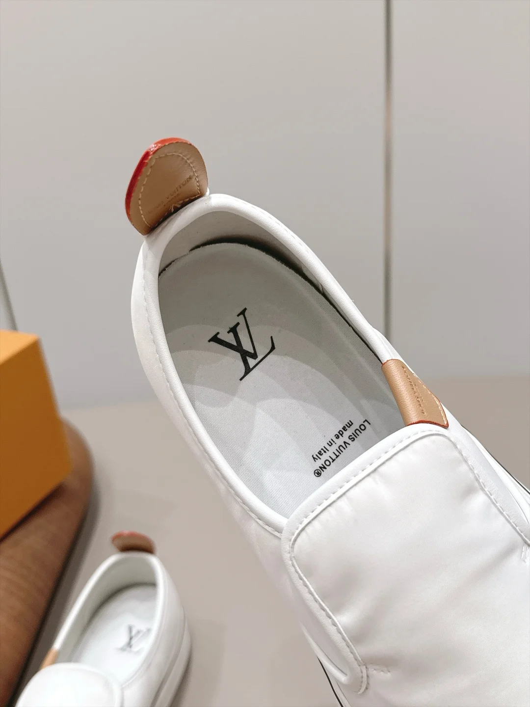 LV Sneakers Mercerized Cotton Lambskin White-Brown EU39-44 C00202609111524 - Image 6
