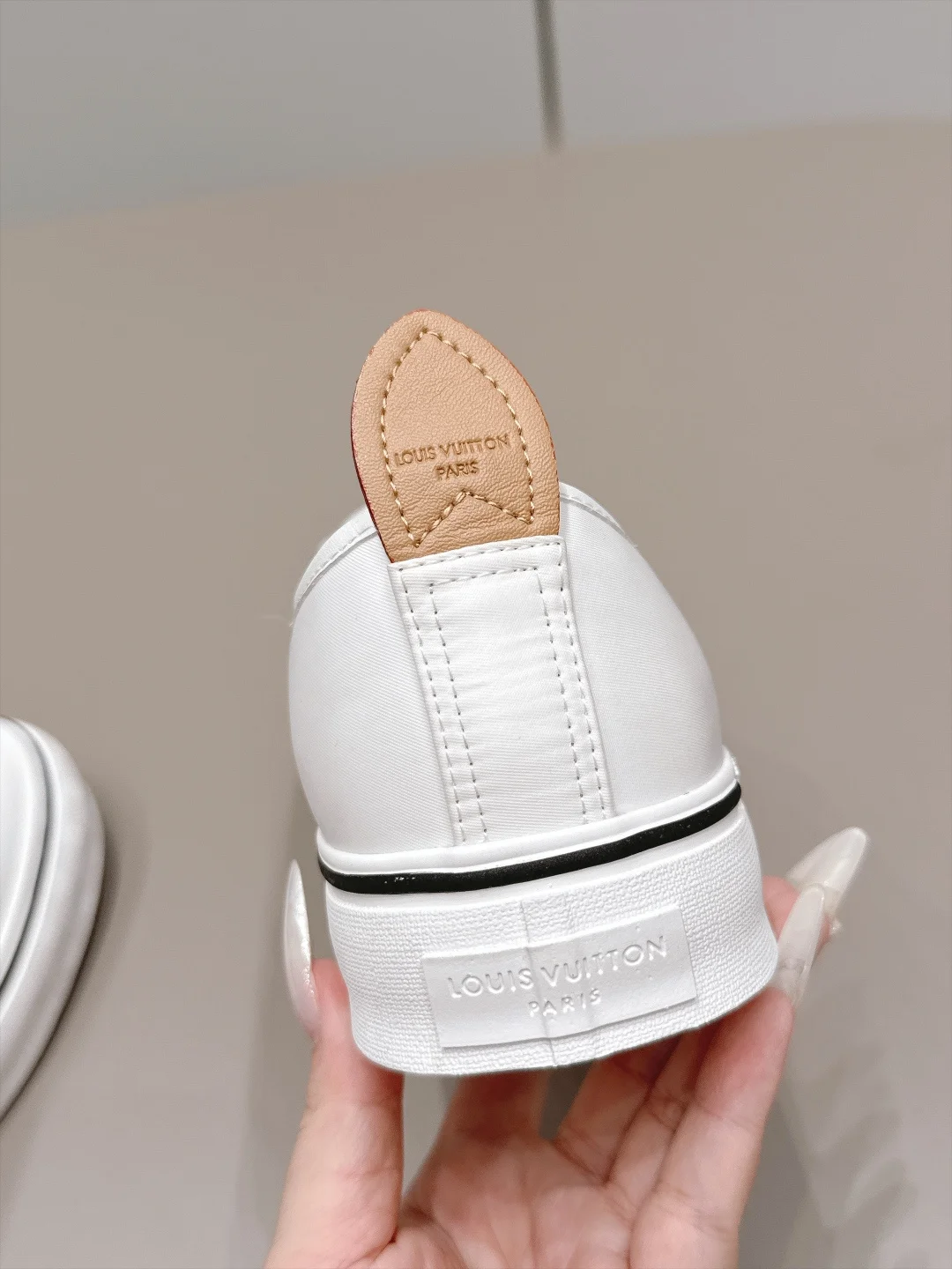 LV Sneakers Mercerized Cotton Lambskin White-Brown EU39-44 C00202609111524 - Image 9
