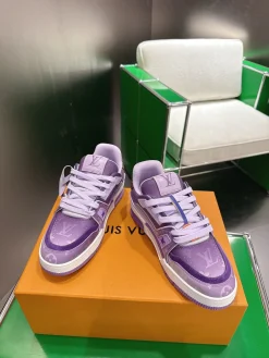 Alternative view of LV Sneakers Mesh Fabric Purple-White EU34-46 C00202609111607