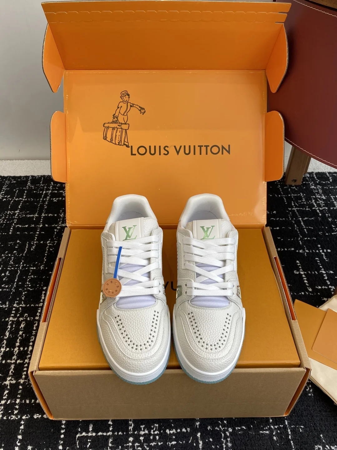 LV Sneakers Mesh Fabric White-Green EU34-44 C00202609111610