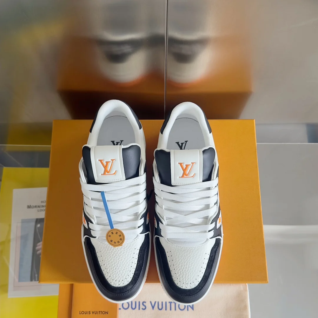 LV Sneakers Mesh Rubber White-Black-Orange EU34-44 C00202609111617 - Image 7