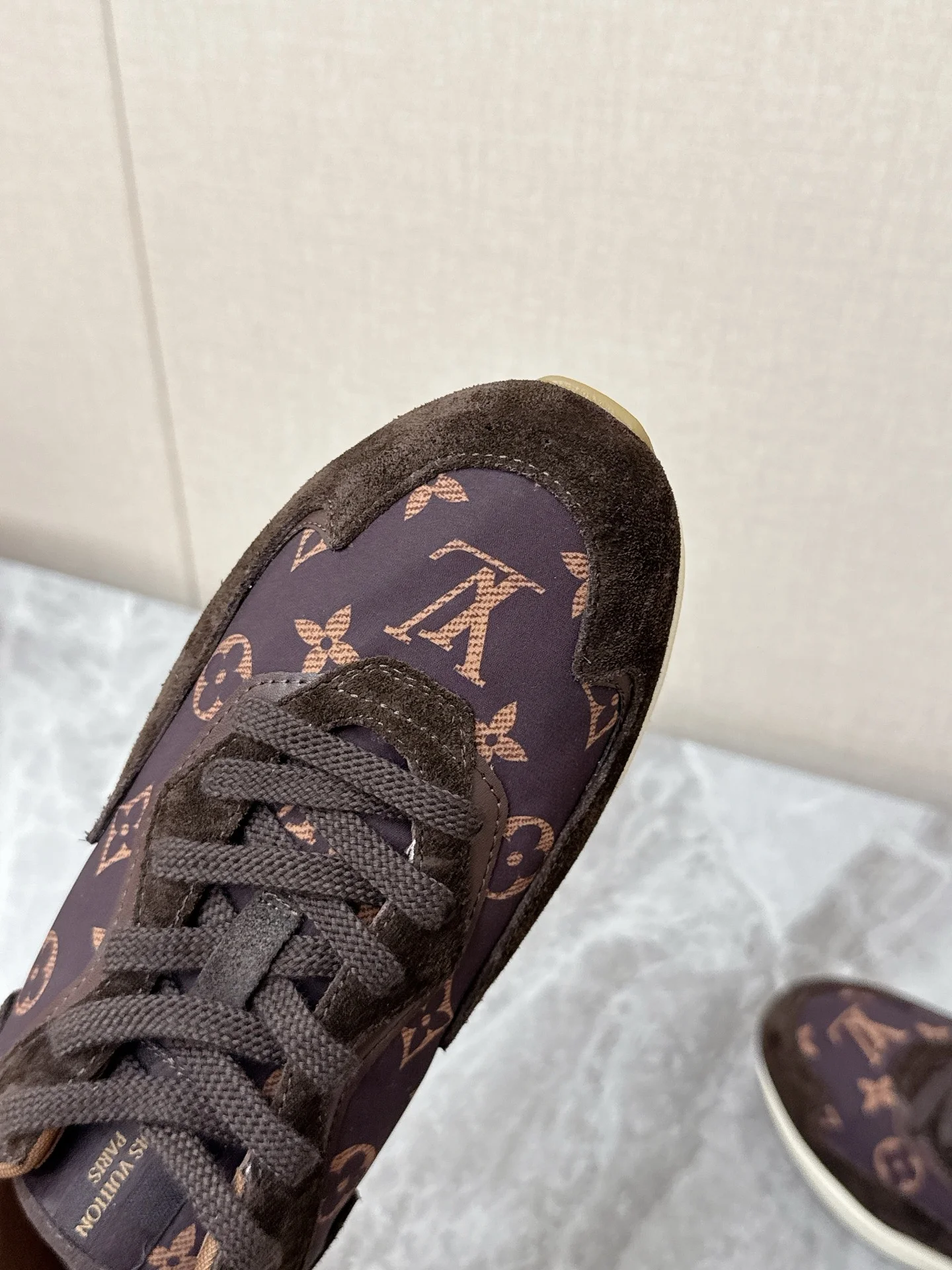LV Sneakers Nylon Suede Brown-Beige EU39-45 C30202609111368 - Image 6