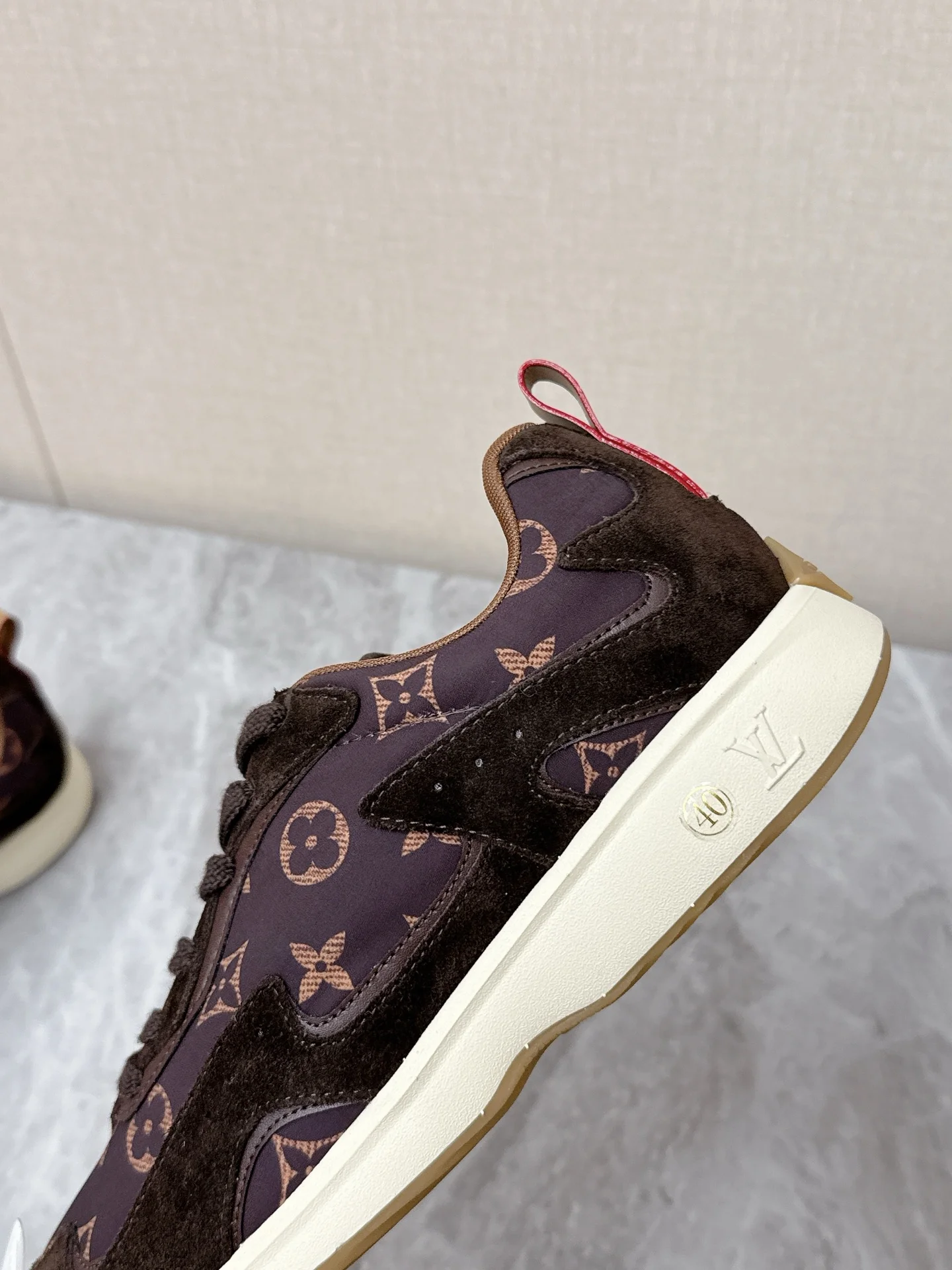 LV Sneakers Nylon Suede Brown-Beige EU39-45 C30202609111368 - Image 8