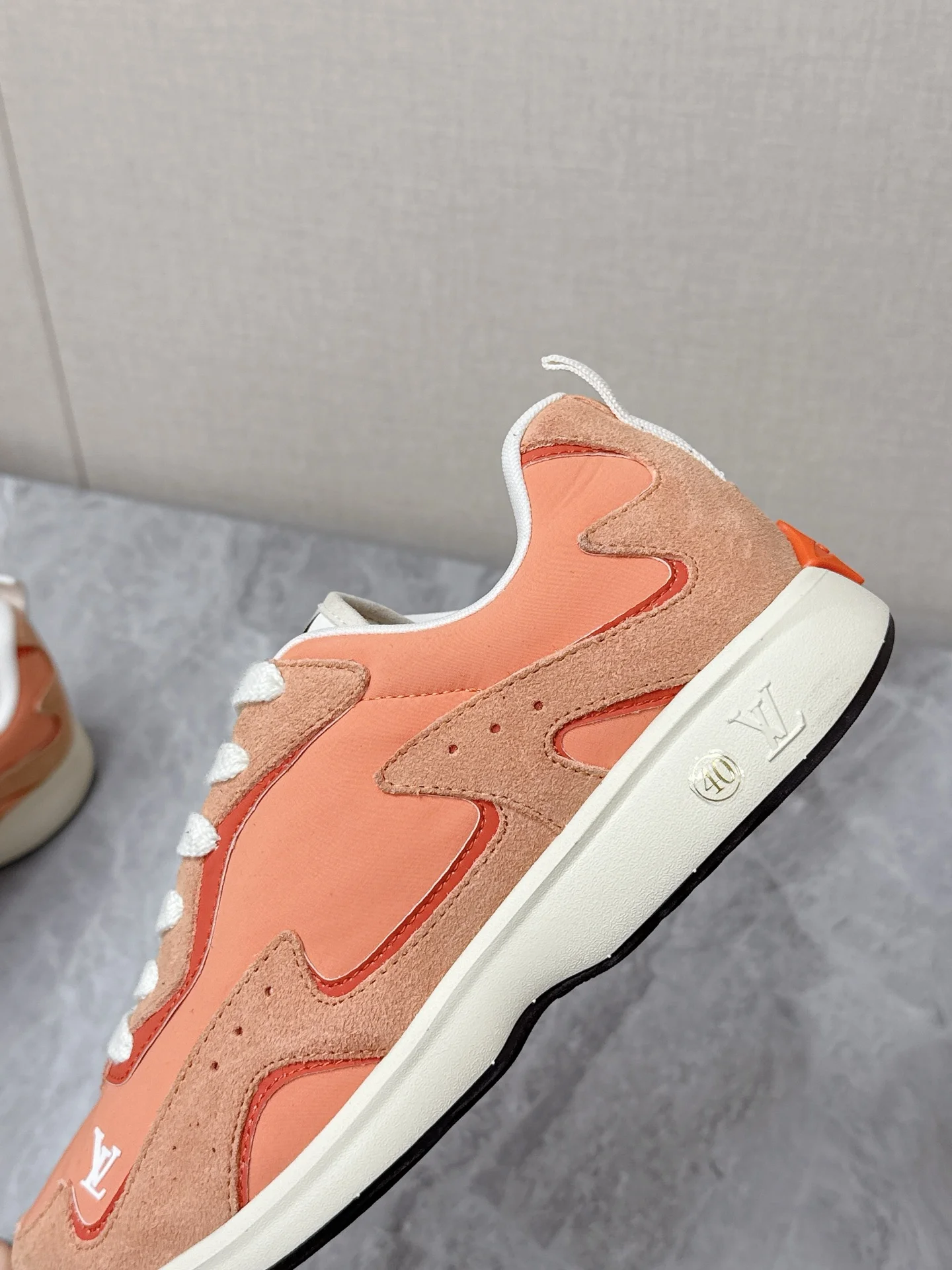 LV Sneakers Nylon Suede Orange-White EU39-45 C30202609111371 - Image 8