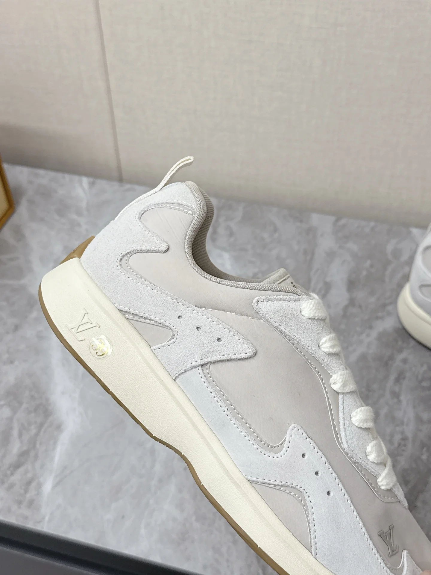 LV Sneakers Nylon Suede White-Brown EU39-45 C30202609111370 - Image 7