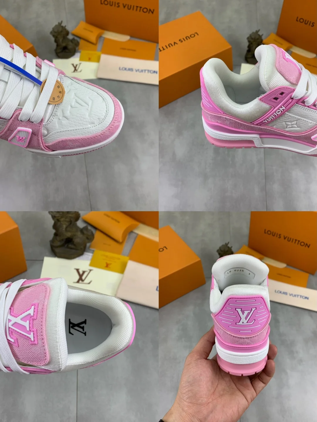 LV Sneakers Pink-White B80202609111687 - Image 9