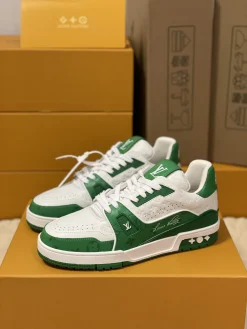Alternative view of LV Sneakers White-Green C00202609111598