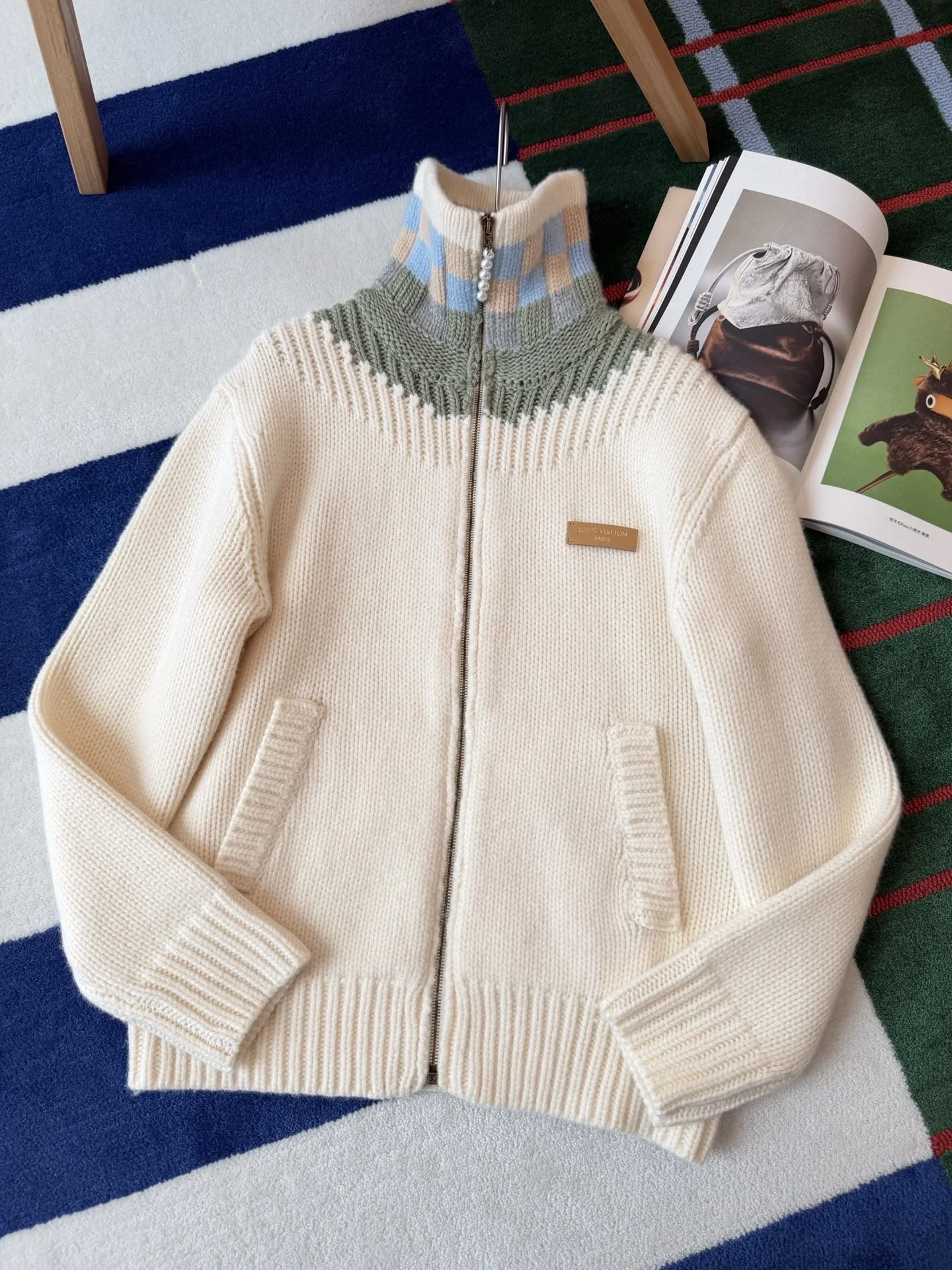 LV Sweaters Cream-Green S-L E95202609060031 - Image 7