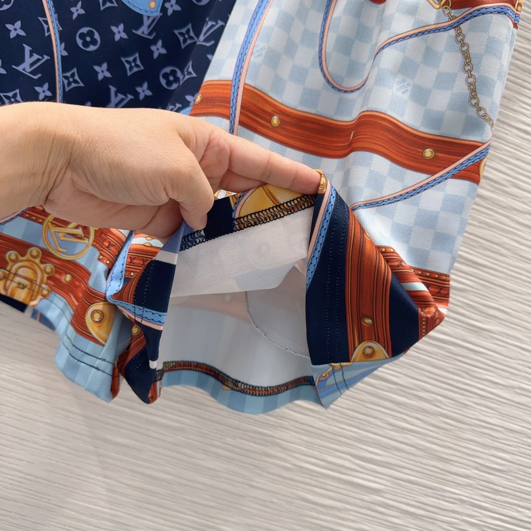 LV T-shirts Blue-Gold S-M-L B65202609063573 - Image 4