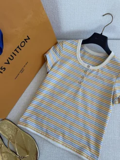 LV T-shirts Blue-Yellow S-L B25202609060668