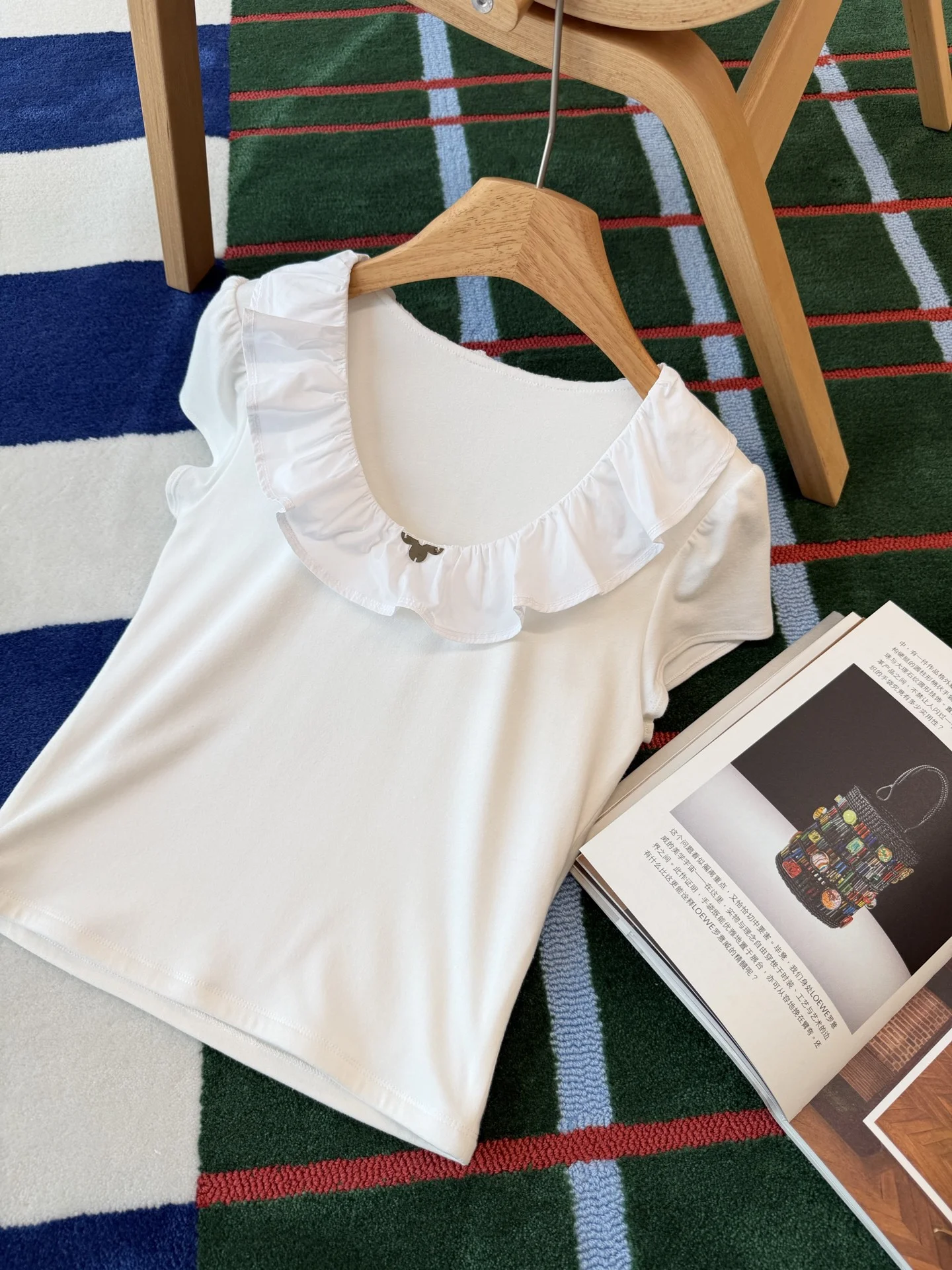 LV T-shirts Cotton Blend White S-M-L B15202609061406 - Image 2