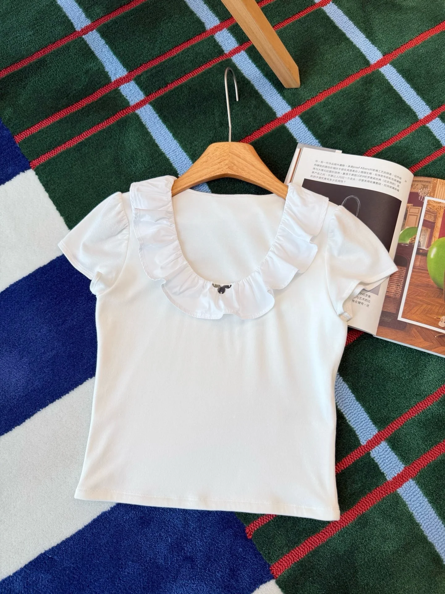 LV T-shirts Cotton Blend White S-M-L B15202609061406 - Image 7