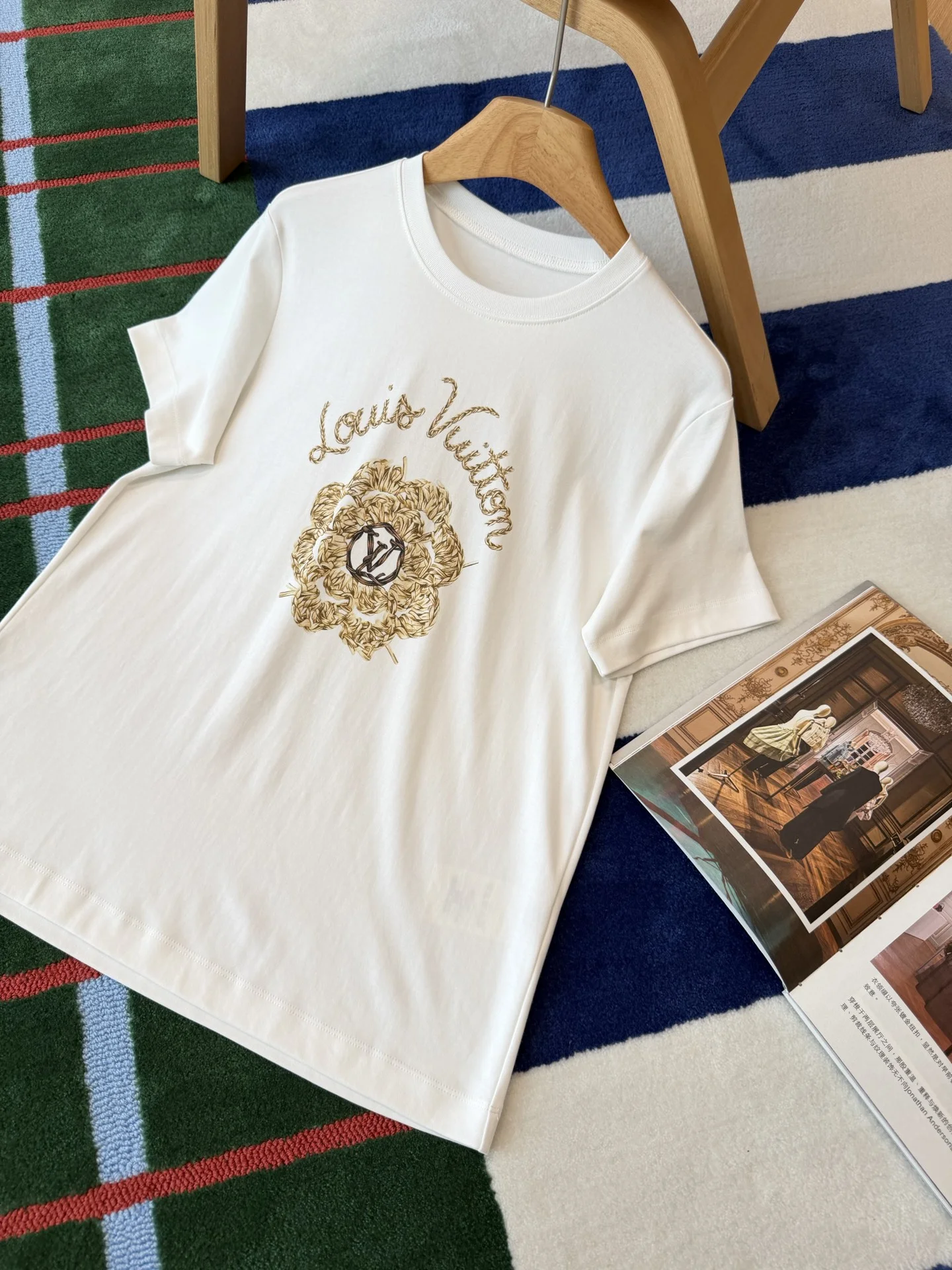 LV T-shirts White-Gold S-M-L B15202609063265 - Image 2