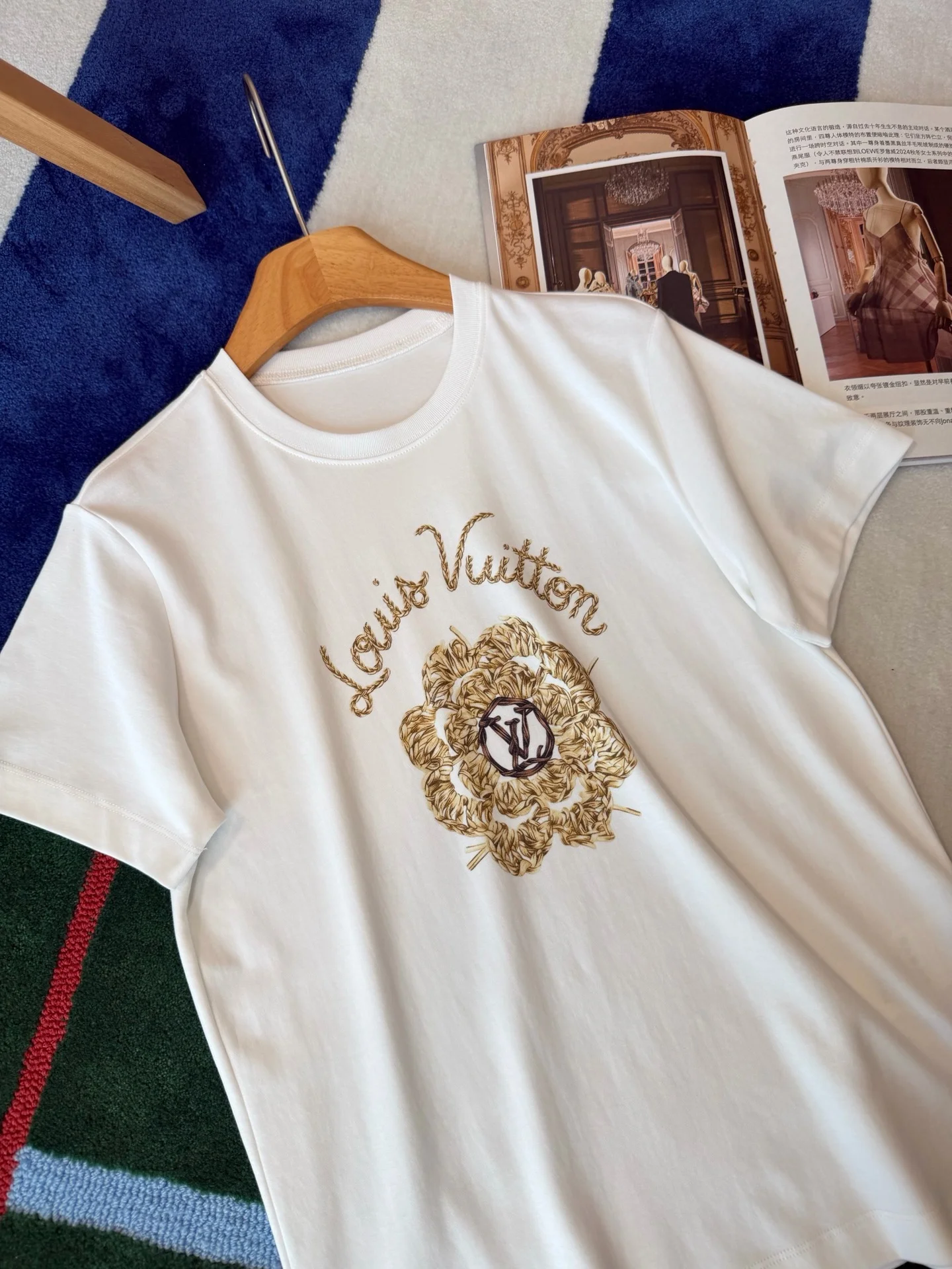 LV T-shirts White-Gold S-M-L B15202609063265 - Image 7