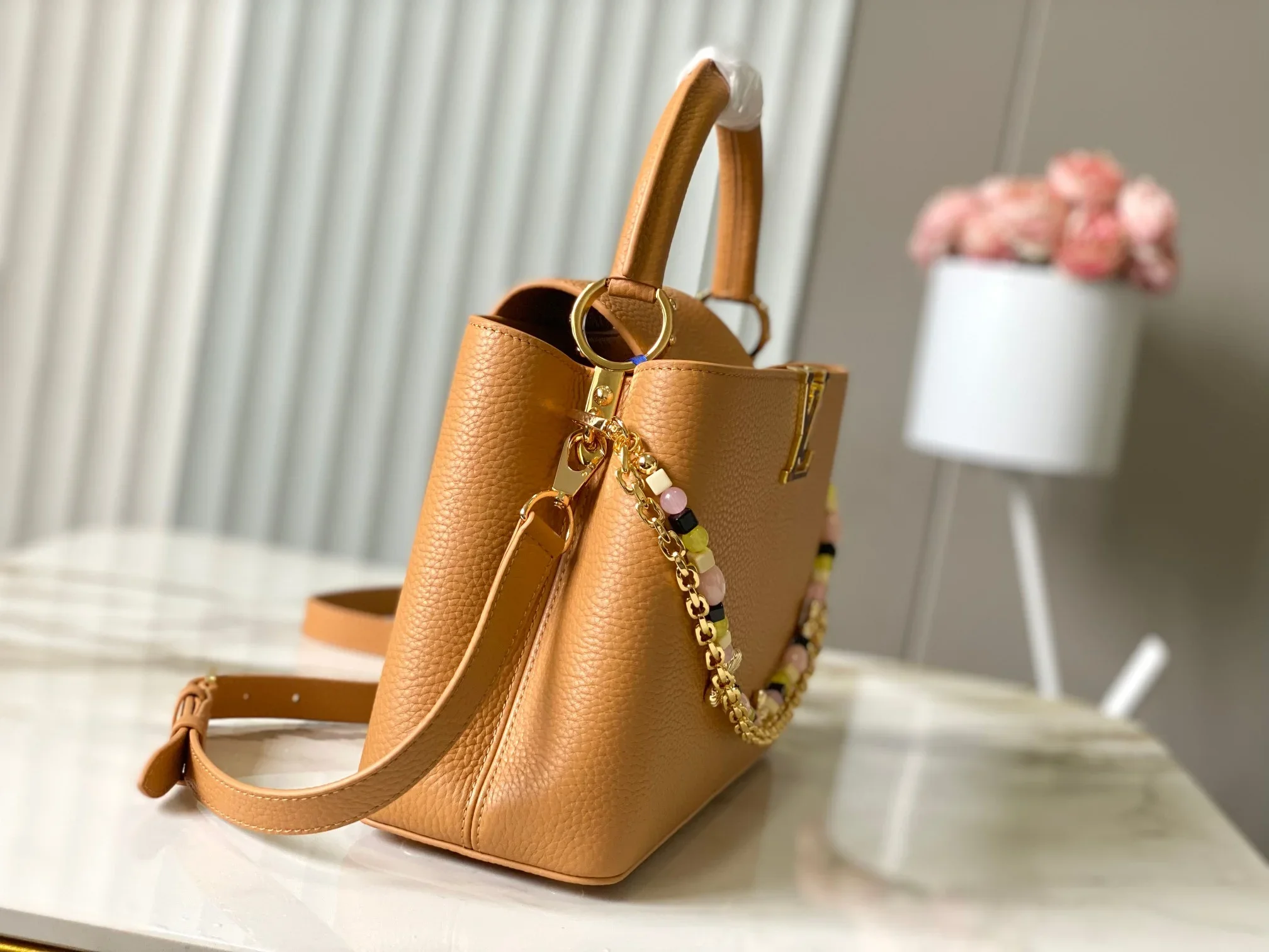 LV Top Handle Bags Brown-Gold 31X20X11CM A250202609090375 - Image 2
