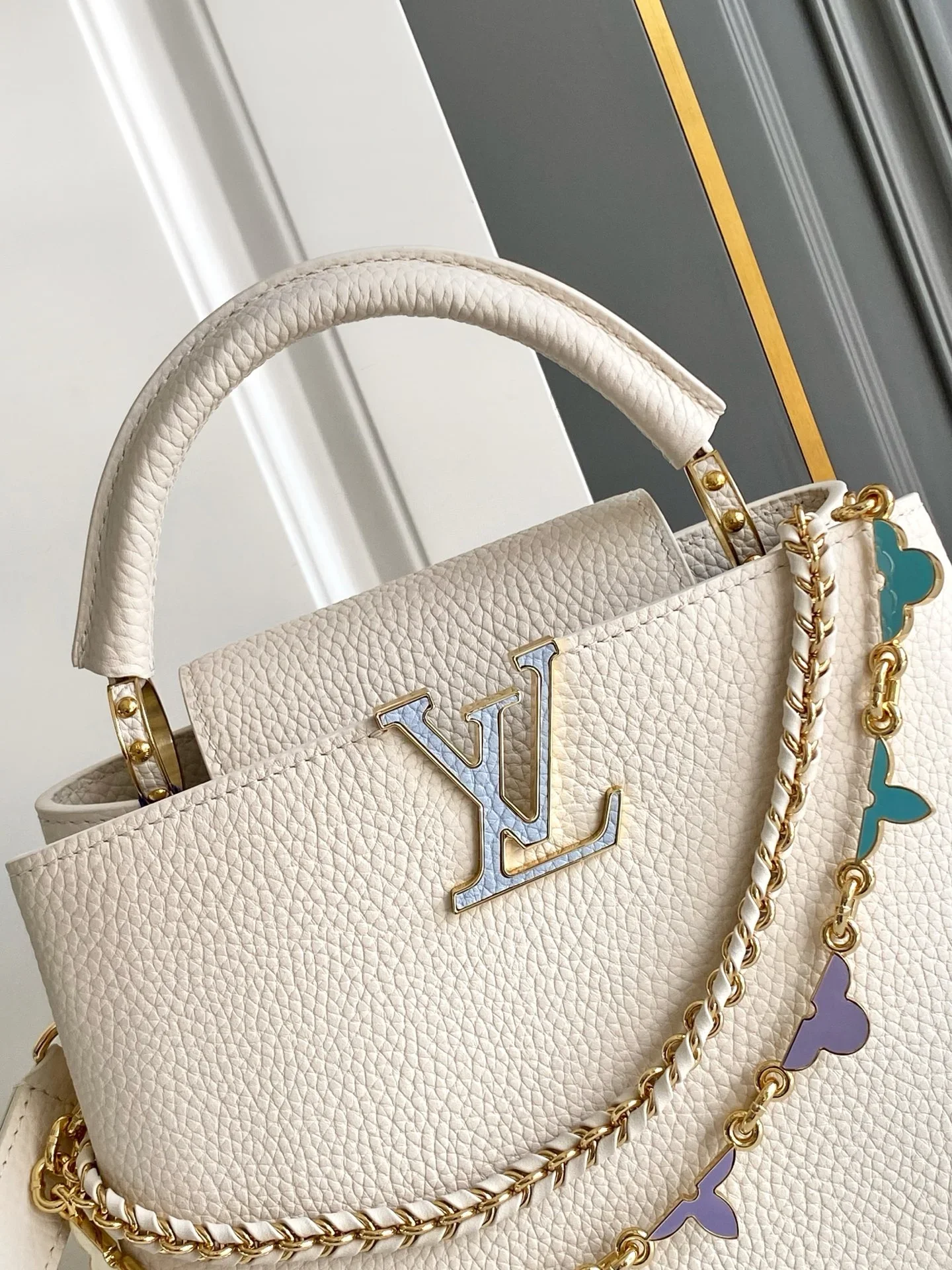 LV Top Handle Bags Cream-Gold 27X18X9CM A250202609090443 - Image 5