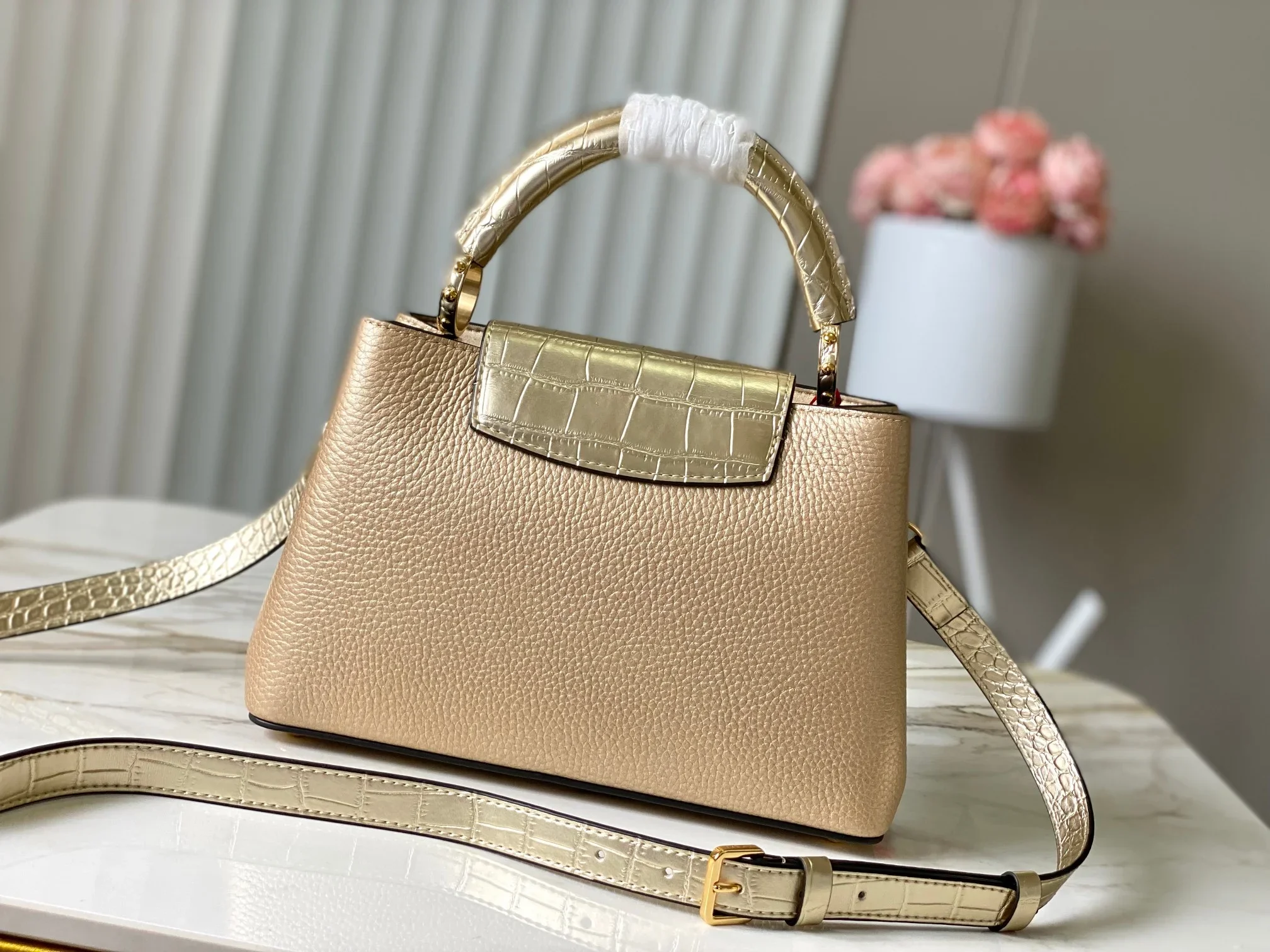 LV Top Handle Bags Gold-Beige 27X18X9CM A150202609090367 - Image 3