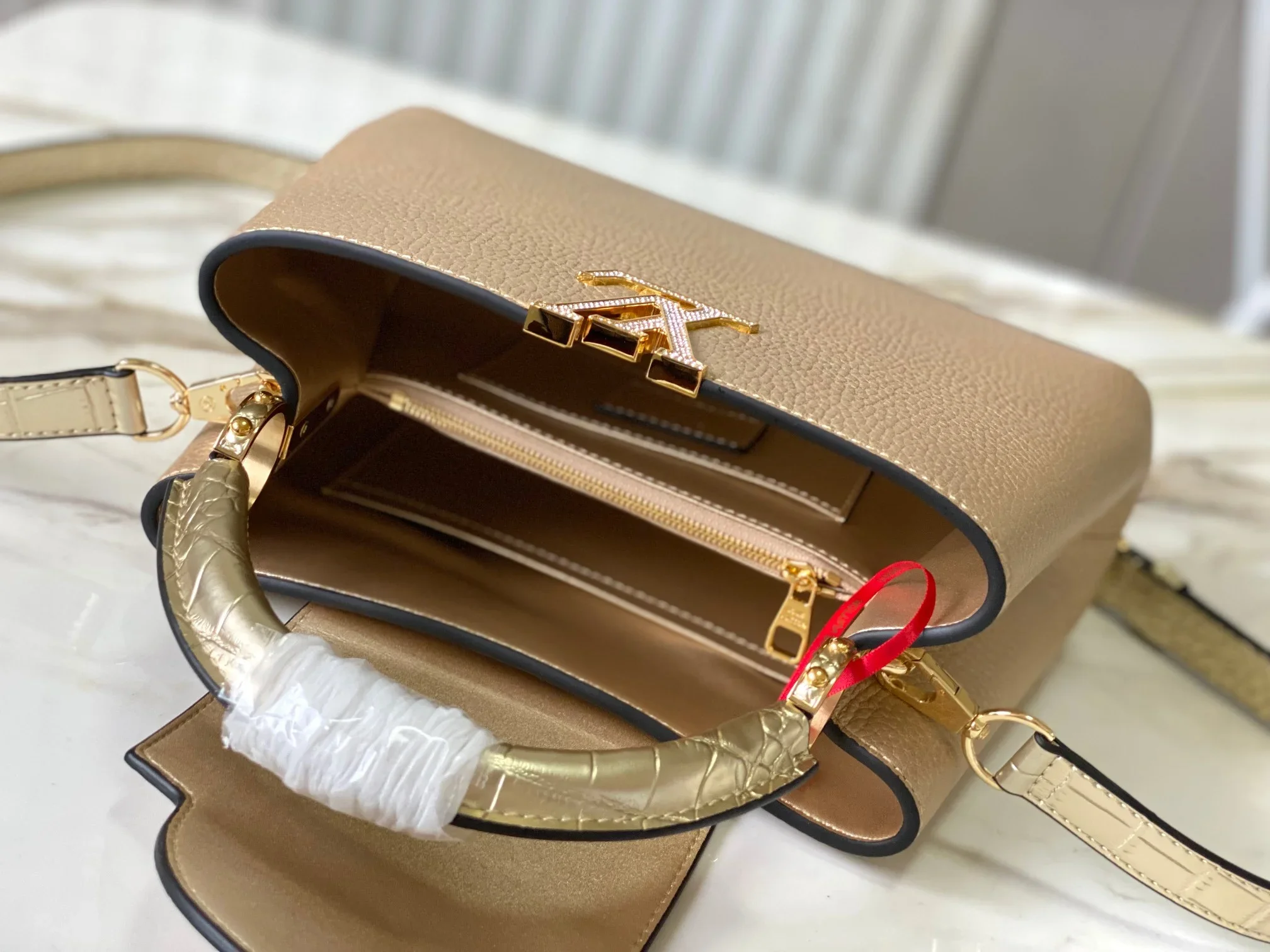 LV Top Handle Bags Gold-Beige 27X18X9CM A150202609090367 - Image 5