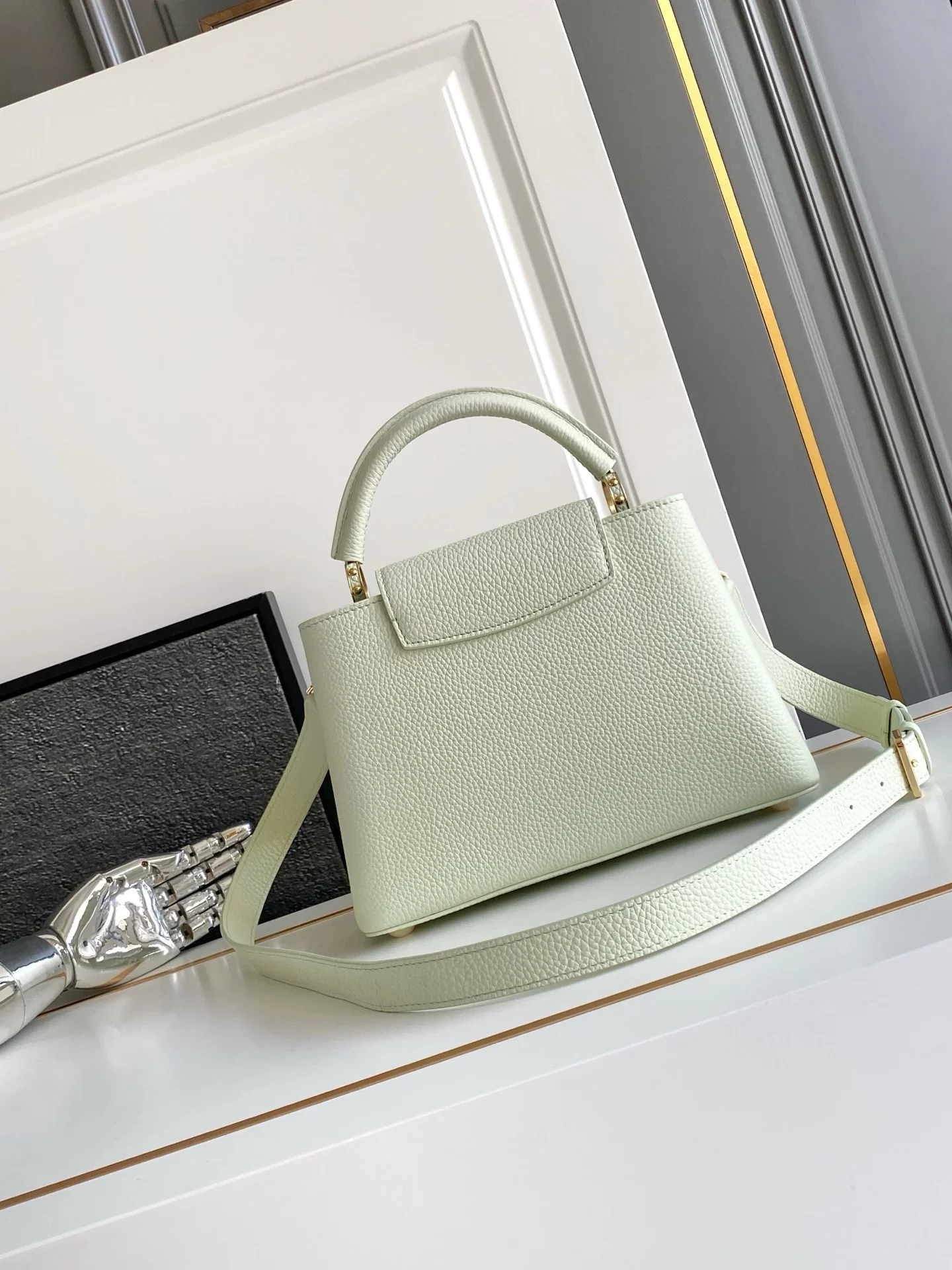 LV Top Handle Bags Mint Green-Gold 27X18X9CM A250202609090369 - Image 3