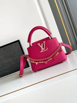LV Top Handle Bags Pink-Gold 21X14X8CM A150202609090370