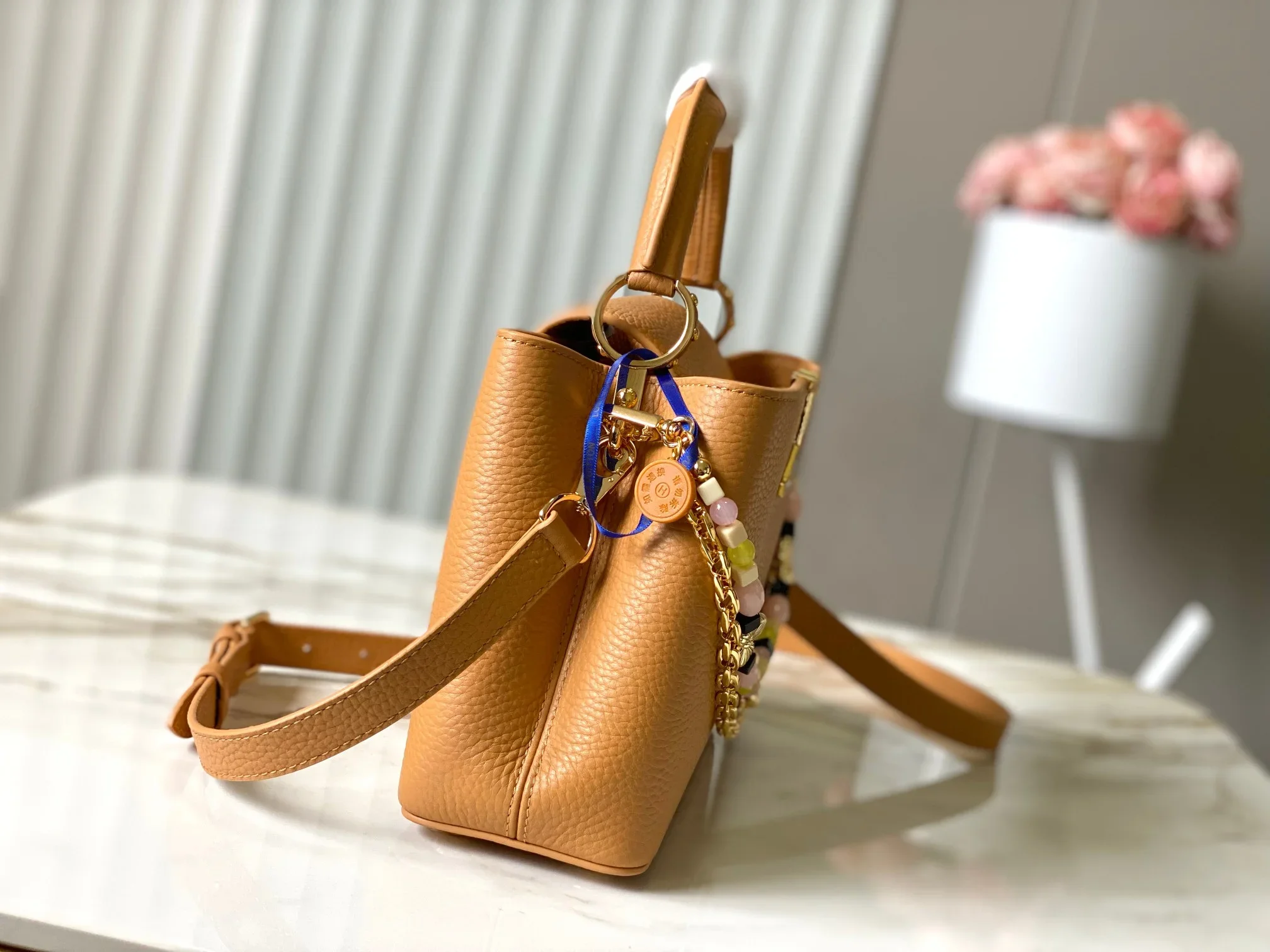LV Top Handle Bags Taurillon Leather Brown-Gold 27X18X9CM A150202609090374 - Image 2
