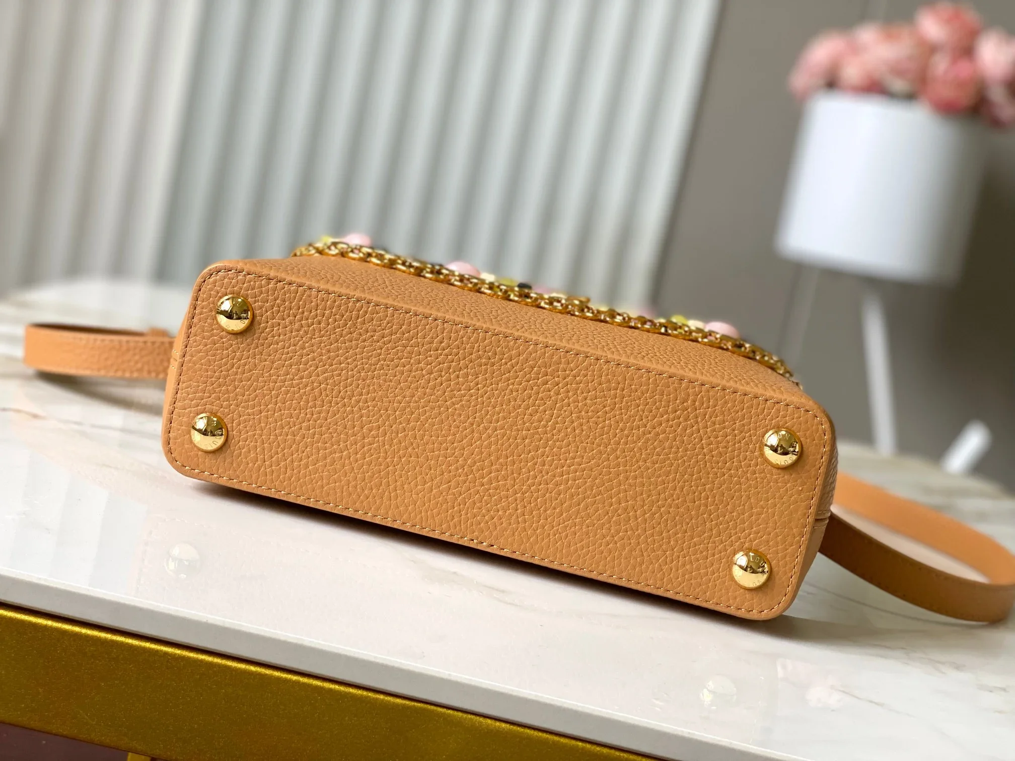 LV Top Handle Bags Taurillon Leather Brown-Gold 27X18X9CM A150202609090374 - Image 9